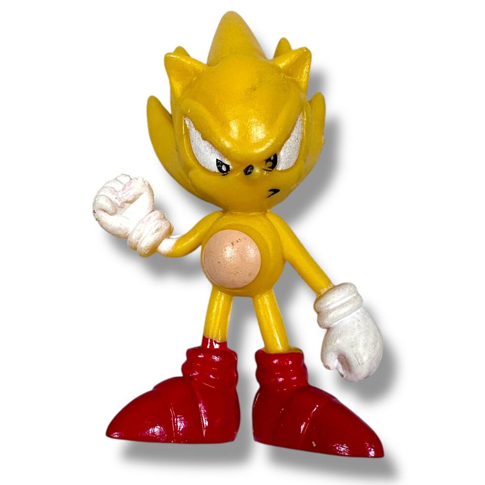 Sonic The Hedgehog Super Sonic PVC Action Figure Loose Yellow Collectible‎ Toy
